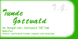 tunde gottwald business card